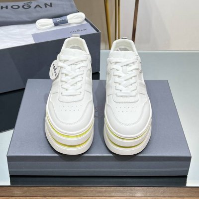 顶级版本 HOGAN度假系列新款现货发售 松糕厚底内增高运动鞋 都市新潮休闲风 各明星 博主推荐 时尚百搭风格百变！原版楦型 原版大底一比一为你打造 值得推荐！
