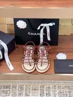 CHANE*｜小香24c春夏新品麻绳双C链条罗马凉鞋大爆款已经被它的美貌折服有渔夫鞋的随性自然 又有点霸道满满的高级感 上脚超洋气鞋面：原版进口羊皮内里：混种羊
