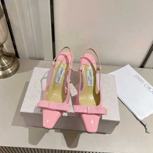 Jimmy Choo 2024春秋ADALEE蝴蝶结漏跟凉鞋 Sling back一字带设计时尚性感带点小俏皮！ Jimmy Choo ADALEE三个跟高 平