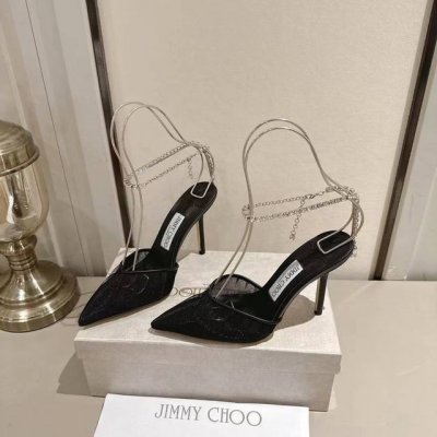 jimmy Choo 吉米周 网纱配水钻 新款修饰 大方高贵 是一个非常全面之尊贵时尚生活品牌， 香港,美国等大时尚博主及明星的同款表带女士高跟凉鞋系列。 澳大
