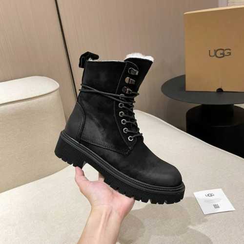 UGG. 2024独家首发马丁羊毛靴。爆款上市 材质：面料，头层进口小牛皮. 咖色.灰色上了雾腊 内里.垫脚.澳洲进口纯羊毛。 大底：独家私模。橡胶材质 工艺。