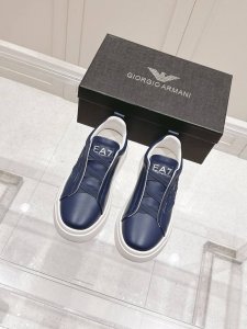 顶级版本 男款 emporio Armani阿玛尼 Ea7 休闲 运动鞋 原版购入开发 做货 此款 Ea7 休闲运动鞋在鞋侧面采用压花大鹰标Logo 予以品牌感