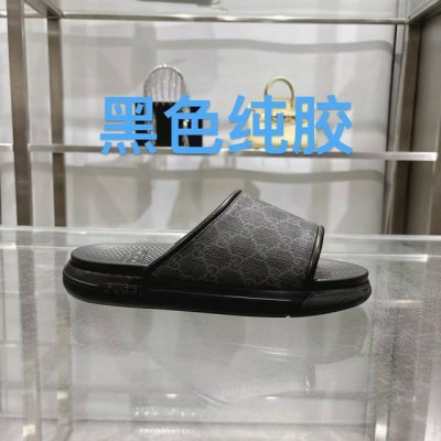 gucci］ Size：40-46 2025古奇男士新款夏季新款男款一脚蹬凉拖鞋 该单品的灵感源自意大利海岸的夏季精神和海滩俱乐部，是 Gucci Lido 的