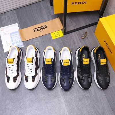 商品商标：Fendi 芬迪 休闲鞋 正码码数: 38-44 45定做不退换 商品材料：精选 牛皮拼接透气织布鞋面 皮内里 橡胶大底