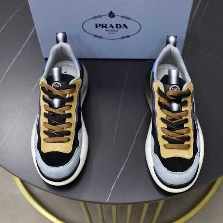 品牌：普拉达PRADA标准码：38-44等级：官网同款 材料：原厂皮面料 舒适内里 轻便耐磨大底款式类别：男士时尚休闲鞋靴 跑步 运动鞋 尊贵奢侈品大牌元素 顶 - 点击图像关闭