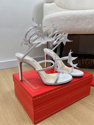 rene Caovilla 芮妮乔薇拉 2025 rc家2025早春新品 专柜最新经典款水钻蛇形缠绕高跟凉鞋系列 rc除了好看一无是处的高跟鞋水钻蛇形绑带高跟鞋