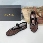 高品质出厂 ！小众潮牌Alaia 25春夏经典网面平底单鞋！最新春夏时装秀新款系列平底芭蕾舞鞋！法国高端一线高定品牌！时尚界最后的手艺人 只忠于展现女性身体曲线