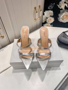 橙子出厂价p gianvito Rossi 一字带尖头高跟凉鞋 高跟鞋 设计超酷 经典百搭 上脚舒适 随意搭配皆可完美呈现 优雅风格 创造不一样的感觉 跟高 7