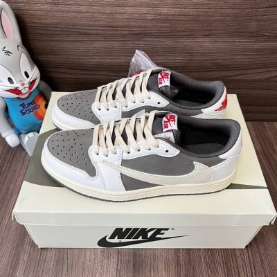 顶级Air Jordan -1 Low白棕倒勾钩 Travis Scott × Air Jordan 1 High Og Ts Sp倒钩 外侧的倒钩非常具有辩识