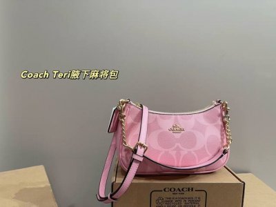 飞机盒尺寸24.15 蔻驰Coach Teri腋下麻将包
