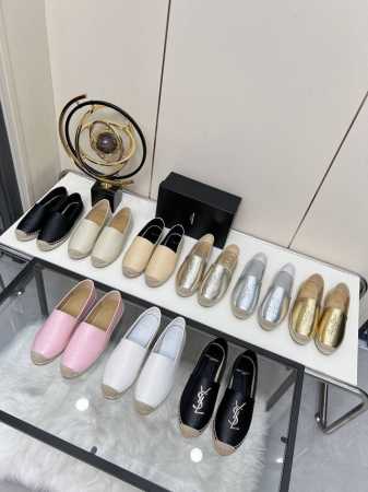 冲量 品牌：Saint Laurent 圣罗兰 面料材质：布面 内里材质：羊皮内里，羊皮垫脚 圣罗兰21春夏草编渔夫鞋，原版意大利直邮开发，与正品11,原版开模 - 点击图像关闭