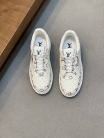 L 新品男士高端休闲运动鞋 选用进口头层牛皮丝印品牌Lougou 原版超轻Tpu大底 耐磨舒适 Monogram Lougou点缀橡胶外底 透气网布内里 百搭经