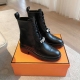 黑色 Hermes... a Eclair 2024爆款系列 版型超正，4.5厚度增高显腿长！透体透气 舒适的牛皮 春夏拼色兼具颜值舒适度的单品！ 渠道货源 码