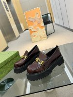 GUCC*SS24新款红绿织带款乐福鞋 短靴 扣子款 原版套楦 顶级品质 材质 鞋面：进口开边珠 垫脚：进口羊皮里 大底：原版开模定制 码数：35-42 41.