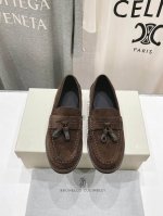 高版本出厂400 Brunello Cucinelli 新款Bc经典休闲鞋一脚蹬乐福鞋系列单鞋 Bc是意大利知名品牌，极简主义风格，复古又高级！简约又大气，属于