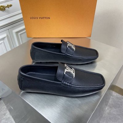 新品louis Vuitton* 顶级男士驾车鞋 休闲 乐福鞋 豆豆鞋原单顶级代购货原版进口荔纹牛皮搭配原版五金扣进口牛皮内里 牛皮垫脚原版橡胶大底 Size：