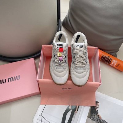 出厂 miu Miu 2025顶级专柜 初夏新款 官网上新 全球首发 Miu 25Ss -德训饼干鞋 Miumiu德训鞋 Miumiu 饼干鞋 Miumiu 德