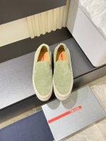 prad*普拉*休闲编织套脚懒人男鞋，进口牛皮打造，内里垫脚牛皮里，原厂专用大底，后跟松紧橡筋设计，春夏必备单品！ Size：38-44 45定做