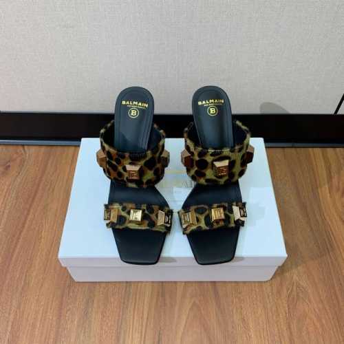 Bal*Ain 高跟拖鞋。愈发別致出众，无敌气场、无敌好看。 材质：进口豹纹马毛皮原版开模金属扣。牛皮垫脚。意大利真皮大底，跟高9.5Cm 码数 36-42 4