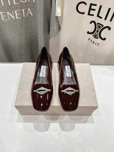 高版本出厂 Jimmy Choo* 吉米周 JC 2025ss新款小矮跟玛丽珍单鞋一脚蹬懒人鞋 KARI系列新款时装小矮跟平底鞋，优雅大气鞋型，时髦耐看，穿着舒