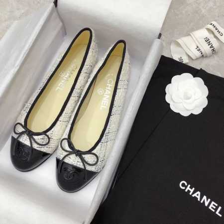 p直销 香奈儿 一直都在升级的Chanel单鞋～ Ss 顶级版本 Hk海外代购 原版1:1切割而成 Chanel香奈儿万年经典蝴蝶结 圆头芭蕾舞鞋 好品质不多 - 点击图像关闭