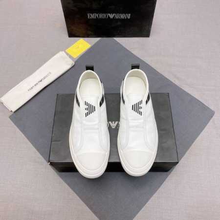 armani 阿玛尼 潮鞋 鞋面意大利进口头层顶级牛皮 ，潮男年轻人必备，欧美时尚风格，无论走到那你都是亮点。1:1复刻 懒人套脚必备 原版橡胶底 精品打造 适 - 点击图像关闭
