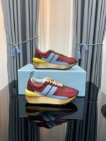 出厂 高版本，颜色齐全 Lanvin 浪凡情侣款男码女码春夏最新颜色，复古休闲慢跑鞋，原版开发，套楦工艺。 面料：尼龙+牛皮， 垫脚：牛皮 码数： 尺码：35-