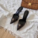 出厂价： Louis Vuitton 2024顶级专柜 新款限定 官网上新 全球首发 Lv-路易威登 24Ss-尖头后空高跟 Lv高跟 Lv鞋控 Lv尖头 小红