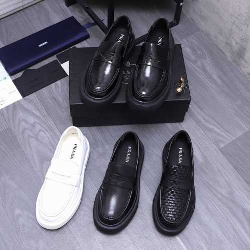 商品商标：Prada 普拉达 商务套脚皮鞋 正码码数: 38-44 商品材料：精选 头层牛皮鞋面 羊皮内里 原版大底