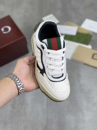 工厂价 实价 Gucci 古驰情侣款秋冬低邦走秀款休闲运动鞋，顶级版本！油边工艺一比一复刻。早春新款，打造属于完美的风格，又酷又飒 C位时髦穿搭 带复古加未来感 - 点击图像关闭