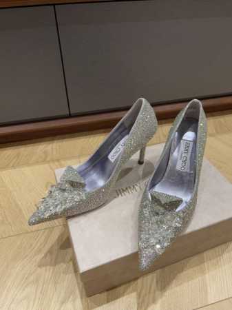 顶级版本 Jimmy Cho**水钻高跟鞋 彩钻羊里真皮底 跟高 8.5mm 10cm size35 36 37 38 39 订40.41.不退换 - 点击图像关闭