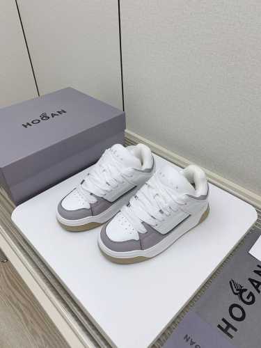 出厂女 男 高版本 Hogan 复古运动系列；情侣款老爹鞋，跑鞋，网球鞋，运动鞋 运动，时尚，轻便，透气，当季官宣推荐款，网红播主也在穿它，小红书种草款 老爹鞋