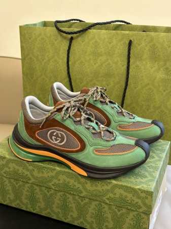 顶级版本 Gucci fw24 new arrival～ gucci run 情侣款跑鞋新品 鞋型的线条感以及不同材质和颜色的配搭，简直可以登上年度跑鞋top3 - 点击图像关闭