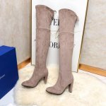 STUART WEITZMAN SW高版本八个跟高 经典后系带麂绒弹力靴长靴系列、刘涛、小辣椒 、杨幂、唐嫣。等众多明星网红同款！ 材质细节 整只鞋都采用进口水