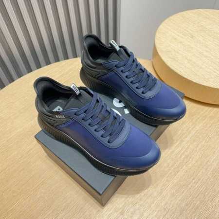 工厂P Boss 新款男仕运动鞋 知名运动品牌新款隆重上市 以奢华高端设计出货 鞋面原版定制滴胶透气布制作 羊皮垫脚 叠层设计鞋面线条感层次分明，轻质橡胶大底。 - 点击图像关闭