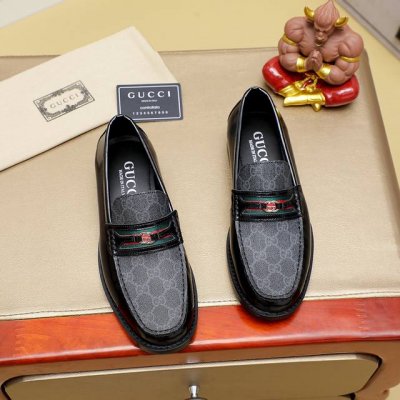 工厂价 古驰 Gucci 官网男士商务正装皮鞋更新香港专柜同步新款完全一比一复刻出货专柜品质零差距0外均采用进口牛皮配原版五金扣皮内里制作，色，配码 38-45