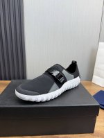 工厂p价 prada普拉达 爆款男鞋出货官网同步原版弹力布面料+牛皮内里，1比1复刻 ，原厂原版底，39-44