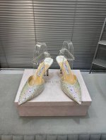 480 顶级版本 Jimmy Choo｜周仰杰新款水钻链条尖头高跟鞋单鞋 Jc家永恒经典之作 简约设计 满满的少女风 既摩登又复古的味道 非常的简连衣裙还是牛仔