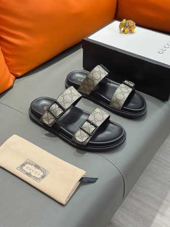 商品名称：Gucci 古驰 正规码数 38-44 拖鞋 商品材料：精选进口原版面料，原厂特供原版底。 - 点击图像关闭