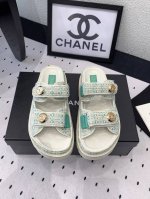 Chanel新款半拖沙滩鞋 高版本出货 上脚舒适超显腿型 夏季出行旅游必备单品 高密度编织鞋面 羊皮垫脚 原版开模大底 Size: 35-39 40 41订做
