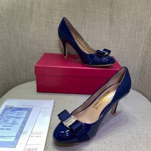 橙子出厂价 Ferragamo 菲拉格慕 经典蝴蝶结圆头平底鞋 粗跟单鞋 高跟鞋 跟高：平底、4Cm、7Cm 码数：34-42