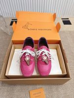 代购级 Louis Vuitton 春夏 Sneakerina系列运动鞋 德训鞋 平底鞋休闲鞋 顶级版本Sneakerina Lv 休闲运动鞋以丝滑绒面牛皮革塑