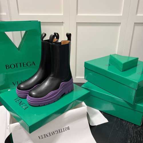 橙子出厂价 BOTTEGA VENETA 秋冬经典款 BV厚底中筒靴 烟筒靴 切尔西靴 真正的经典 永不过时 葆爹穿搭 时尚最前沿 跟高：5.5CM 码数：35