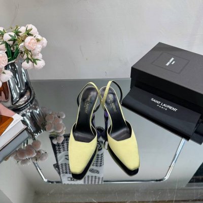 SAIN* LAURENT 圣罗兰YSL 链条高跟凉鞋经典logo字母设计，上脚超美，原版1:1开模，官网同步 面料：高定真丝面料 垫脚：进口羊皮 鞋底：意大利