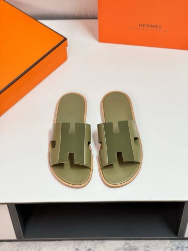hermèS 真皮底 Size：38-44 45.46.47定制 爱马仕最高品质经典H拖鞋～高端男士凉鞋沙滩鞋拖鞋～专柜同步～原单代购货！原版进口鞋面牛皮内里牛