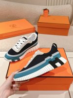 Hermes 顶级版本#P 爱马仕H家经典情侣款 休闲运动鞋 情侣款休闲之履运动老爹鞋结合高科技帆布与麂皮山羊皮，在橡胶鞋底上饰以夸张“H”字母，斜体设计和鲜艳
