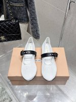 miu Miu 镂空编织芭蕾鞋单鞋缪缪女士一字带装饰网纱面芭蕾舞平底鞋 Miu Mi*2025春夏芭蕾网纱平底玛丽珍乐福鞋平底Zp开发 原版秒杀市面版本 Miu