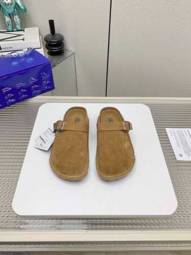 出厂 高版本 25ss德国Birkenstock勃肯 日本限定版 我Boston真皮包头软木拖鞋博肯沙滩 单鞋 真空电镀复古五金扣饰 专柜包装！鞋面：原版牛皮京