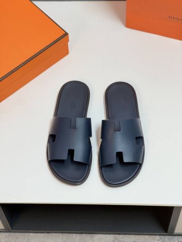 hermèS 真皮底 Size：38-44 45.46.47定制 爱马仕最高品质经典H拖鞋～高端男士凉鞋沙滩鞋拖鞋～专柜同步～原单代购货！原版进口鞋面牛皮内里牛