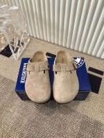 情侣款birkenstock 勃肯 包头半拖鞋人体工程学设计 软木乳胶鞋床 轻便舒适 脚感满分 脚蹬上就能走 穿脱超方便。码数：35-45